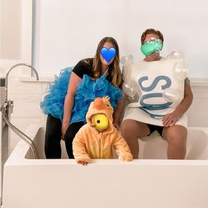Loofah, soap & rubber ducky family costumes